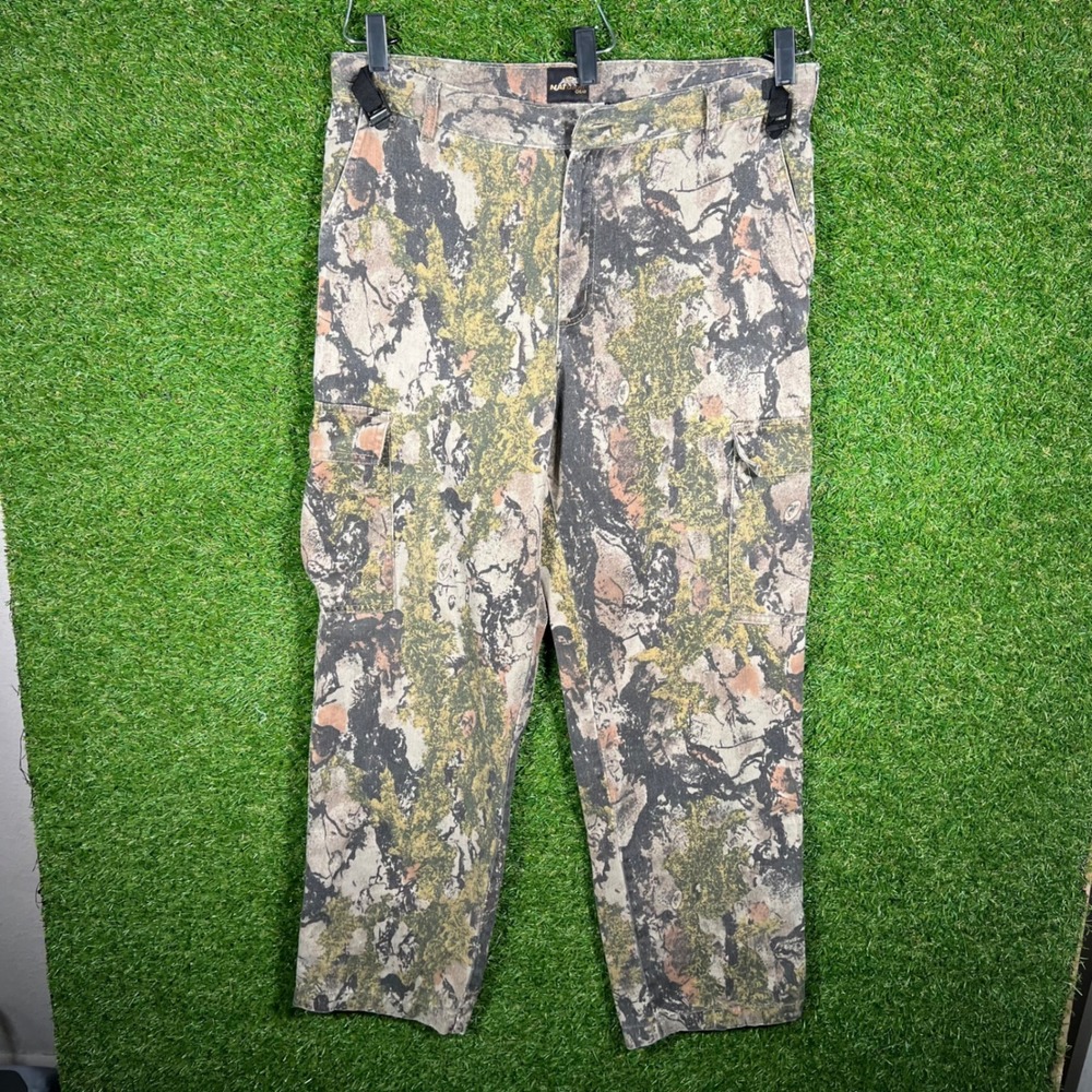 Natural Gear Mens Camo Hunting Cargo Pants Medium Adjustable Waist 35x30